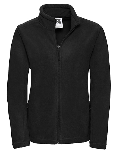 Damen-Fleecejacke - Größe: XS Textilfarbe: Black Logofarbe: Grün