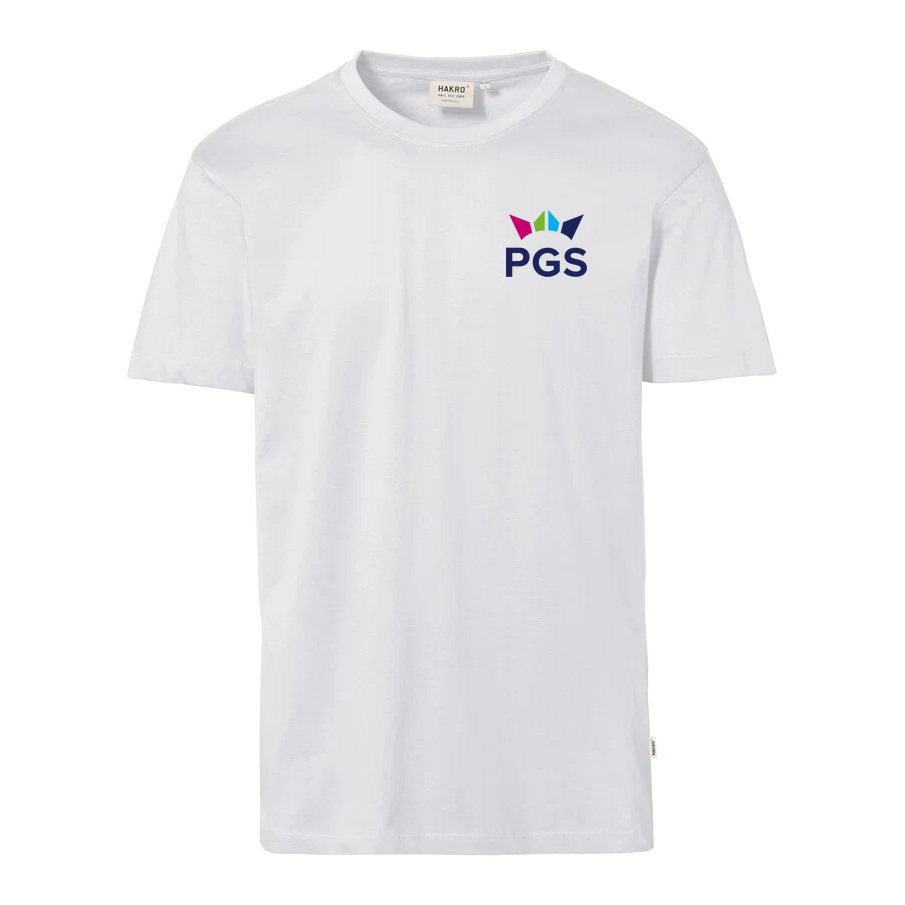 Herren-T-Shirt mit Rundhals-Ausschnitt und neuem PGS-Schullogo - Größe: XL
